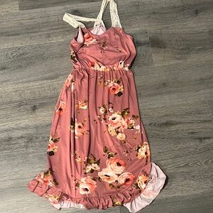 Chenault Pink Floral Kids Casual Dress